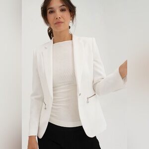 Elegant White Women's Blazer